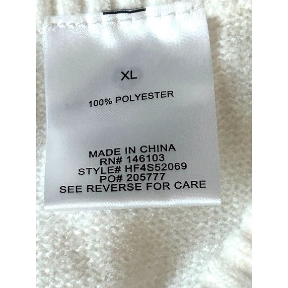 Hippie Rose Winter White Lounge Pants XL Cozy Wide Leg Drawstring Waist Soft Kni - Picture 2 of 9